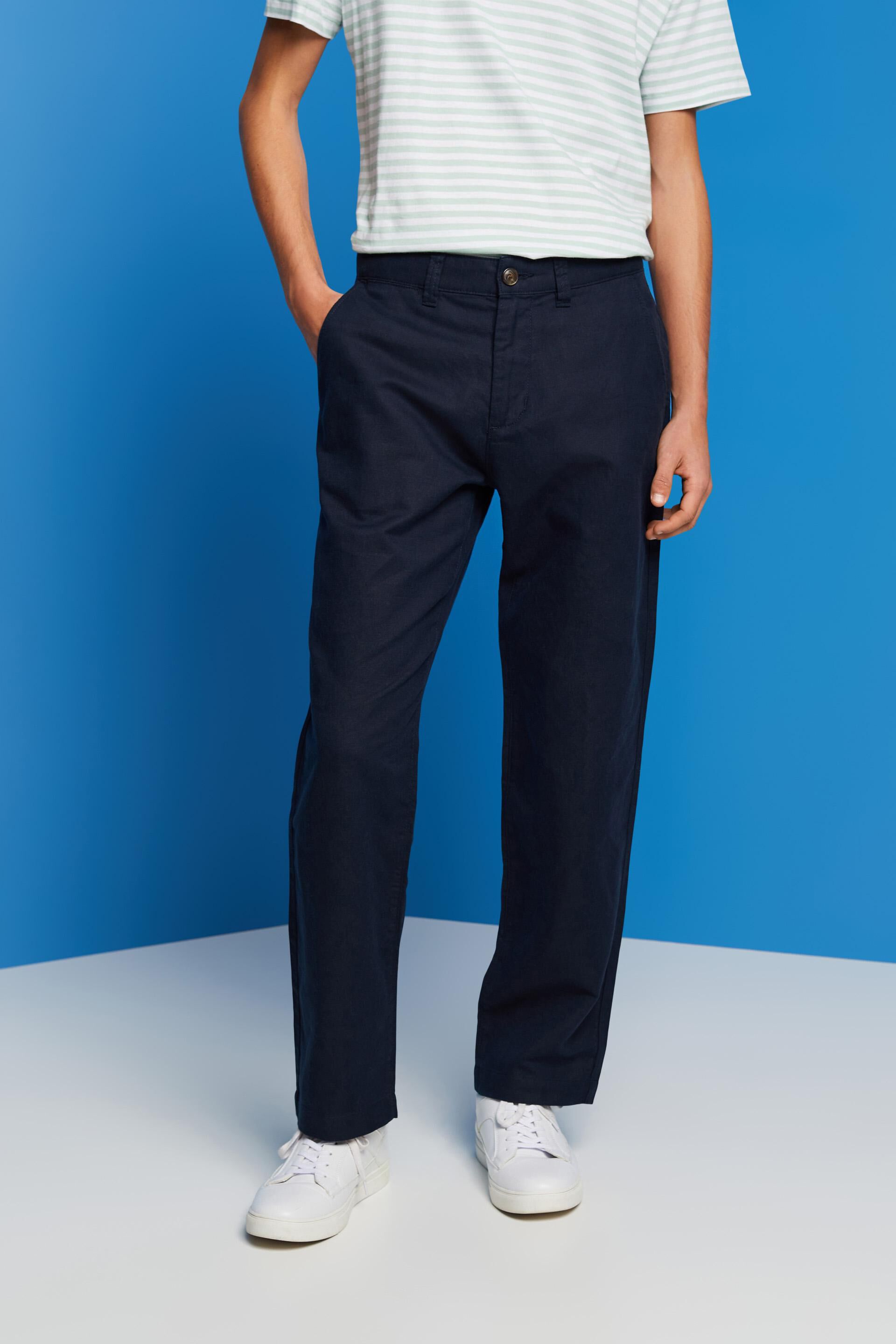 Buy ESPRIT Men Beige Slim Fit Trousers - Trousers for Men 1896978 | Myntra